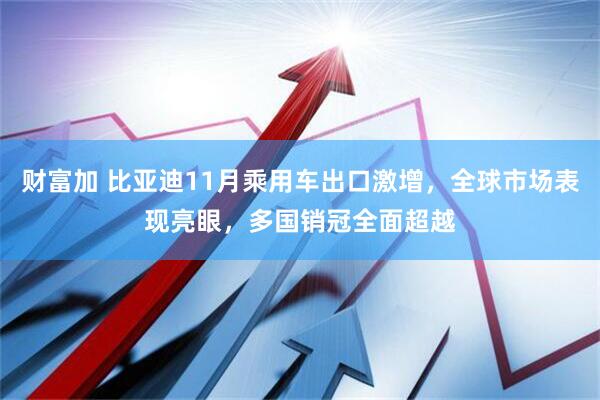 财富加 比亚迪11月乘用车出口激增，全球市场表现亮眼，多国销冠全面超越
